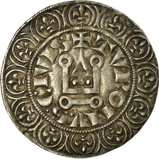 Moeda, França, Louis IX, Gros Tournois, AU(55-58), Prata, Duplessy:190A
