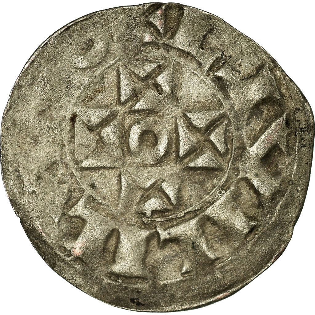 Munten, Frankrijk, Aquitaine, Guillaume X, Denier, Bordeaux, FR+, Zilver