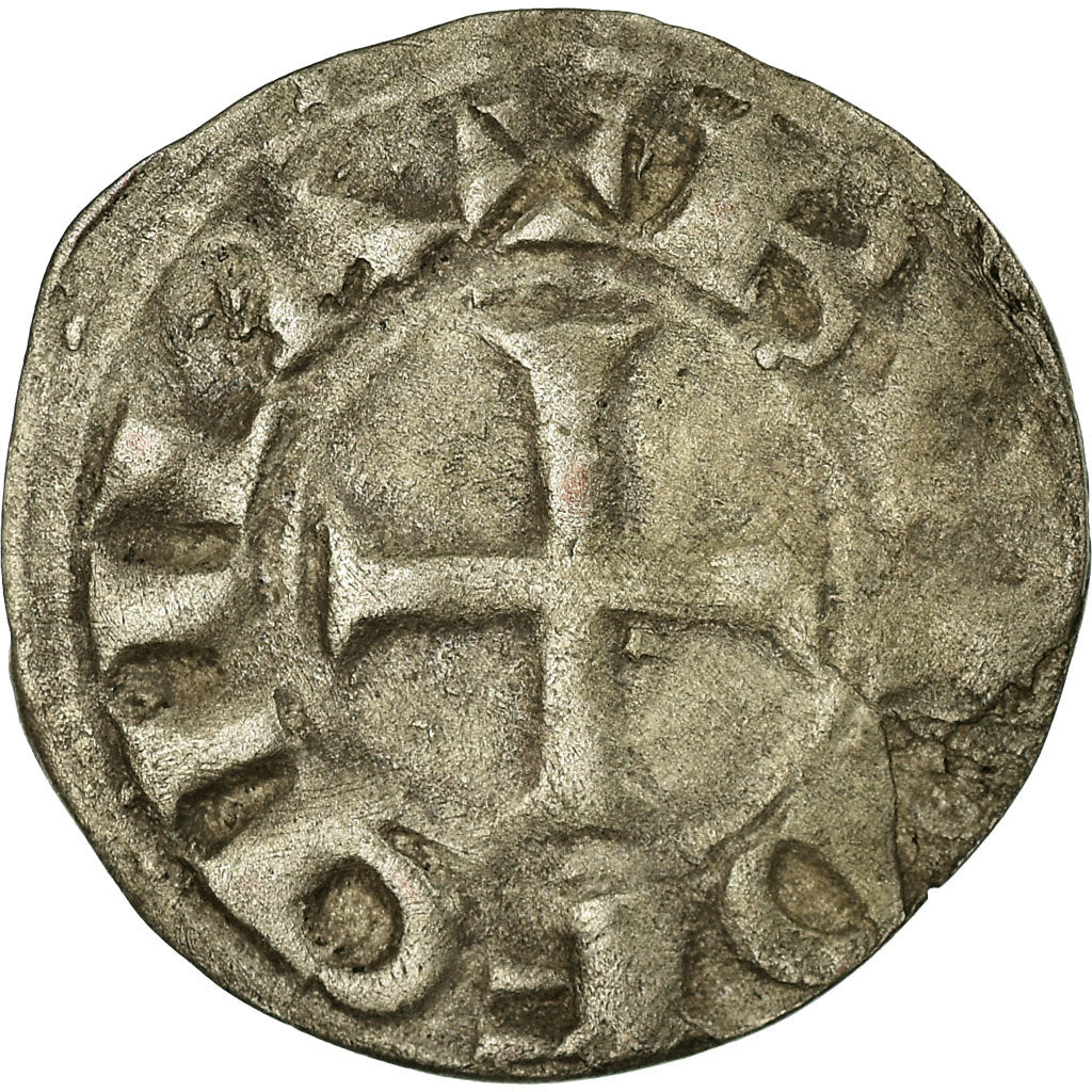 Munten, Frankrijk, Aquitaine, Guillaume X, Denier, Bordeaux, FR+, Zilver