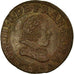 Monnaie, France, Louis XIII, Double tournois, buste juvénile, 1627, Bordeaux