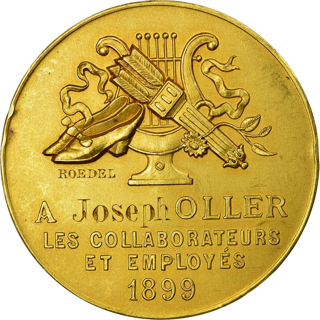 França, Medal, Moulin Rouge et Jardins de Paris à OLLER, 1899, Roedel, MS(63)