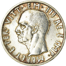 Coin, Albania, Vittorio Emanuele III, 5 Lek, 1939, Rome, EF(40-45), Silver