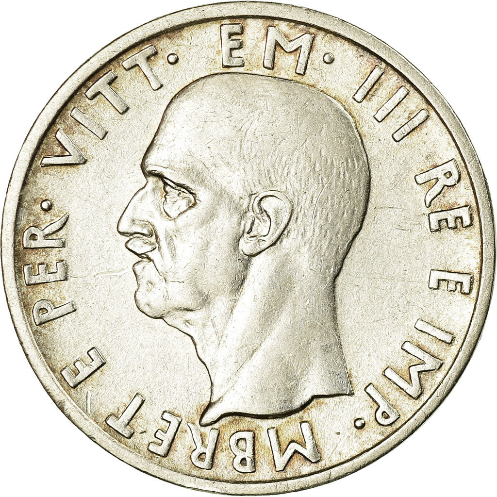 Monnaie, Albania, Vittorio Emanuele III, 5 Lek, 1939, Rome, TTB, Argent, KM:33