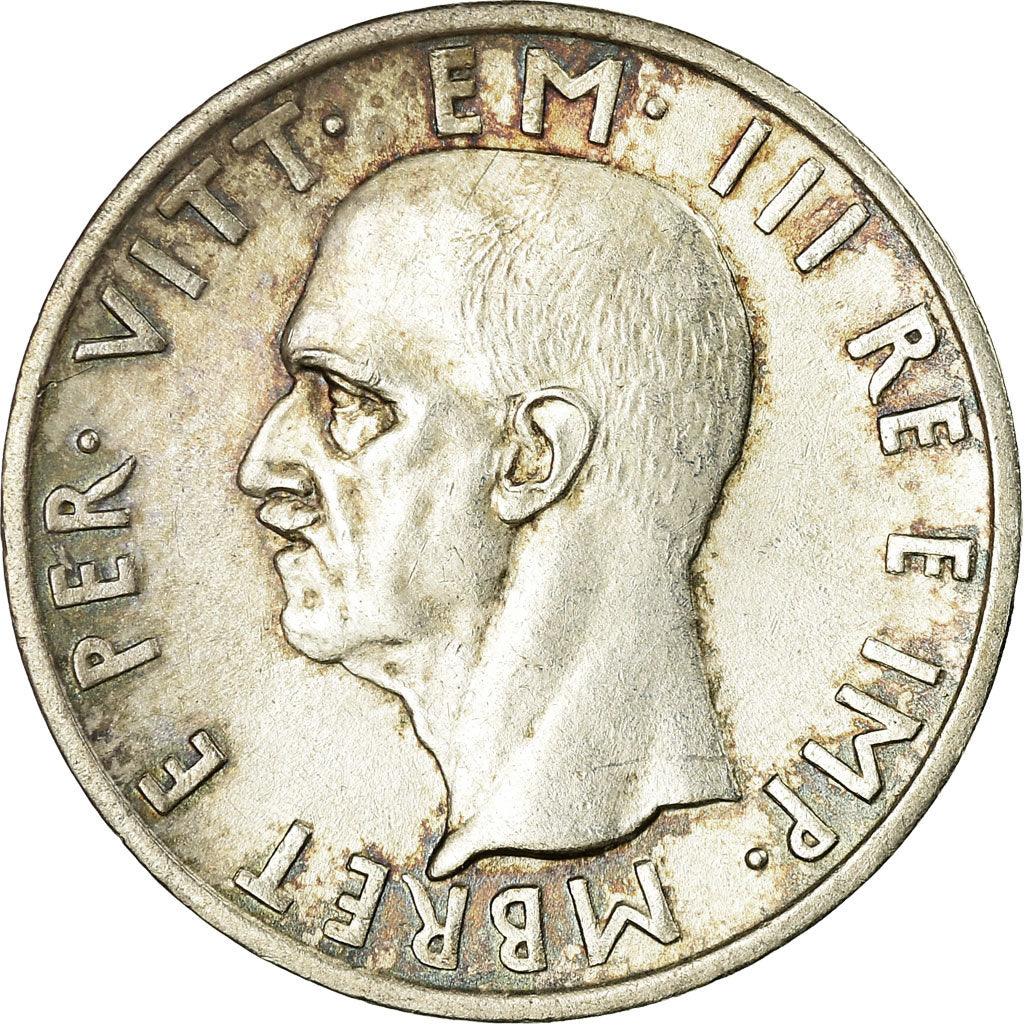 Monnaie, Albania, Vittorio Emanuele III, 5 Lek, 1939, Rome, TTB, Argent, KM:33