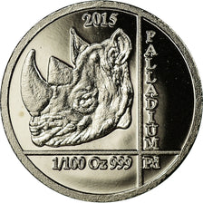 Coin, Rwanda, Rhinocéros, 10 Francs, 2015, MS(63), Palladium