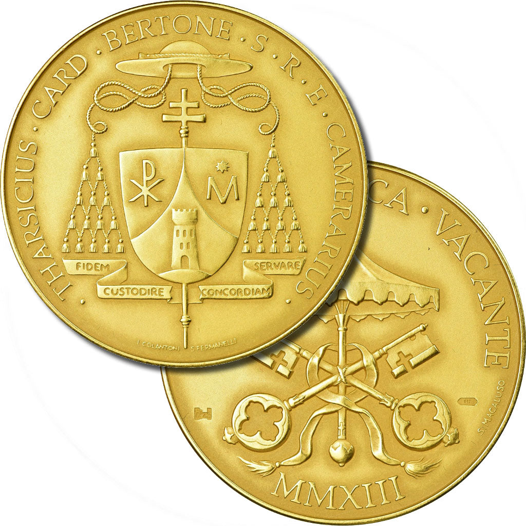 Vatican, Medal, Sede Apostolica Vacante, 2013, Macaluso, MS(63), Gold