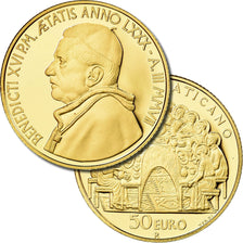 Vatican, Pape Benoit XVI, 50 Euro, L'eucharistie, 2007, MS(65-70), Gold