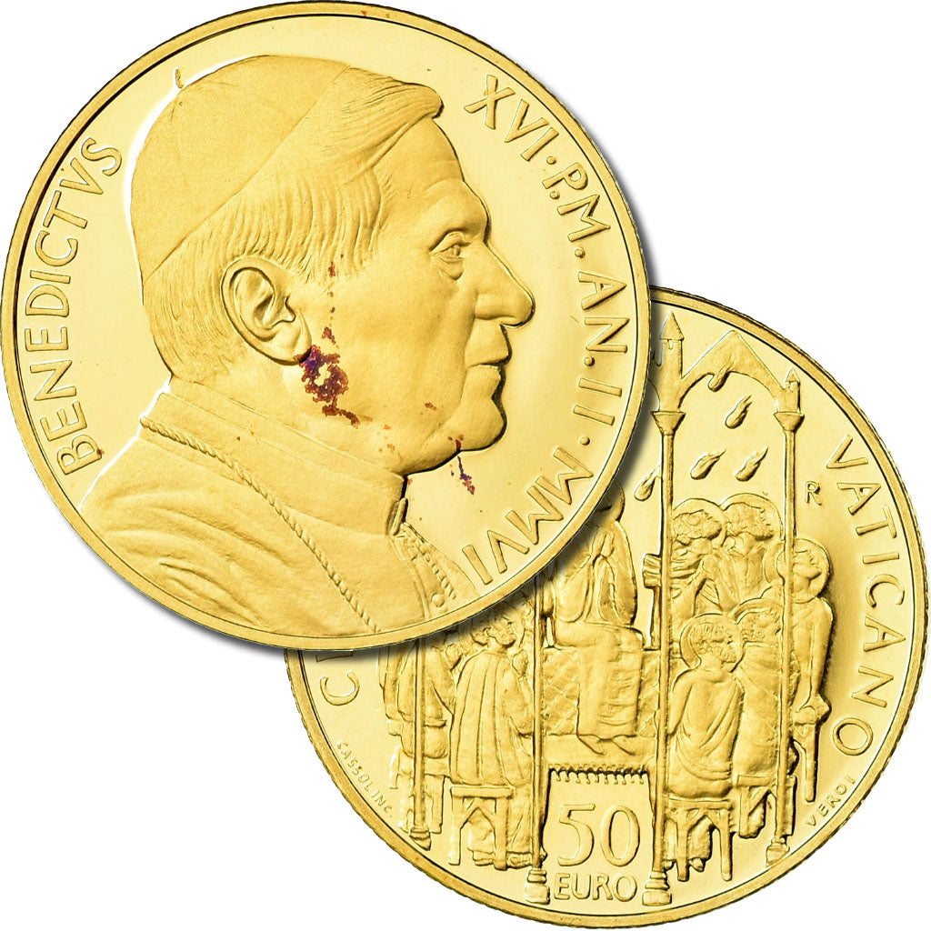 Vatican, Pape Benoit XVI, 50 Euro, La confirmation, 2006, MS(65-70), Gold