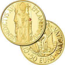 Vatican, Pape Benoit XVI, 50 Euro, Le Baptême, 2005, MS(65-70), Gold