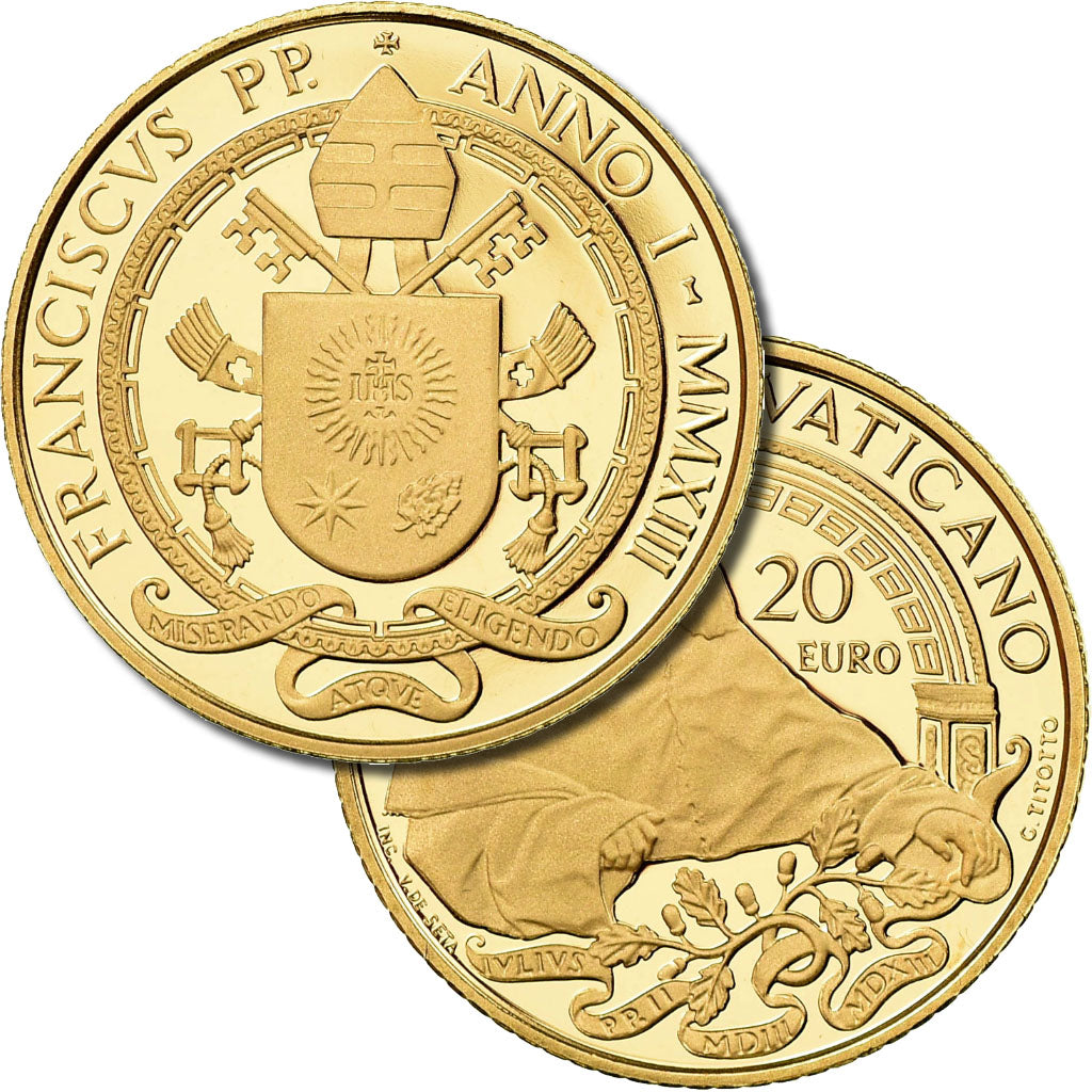 Vatican, Pape François, 20 Euro, Jules II, 2013, MS(65-70), Gold
