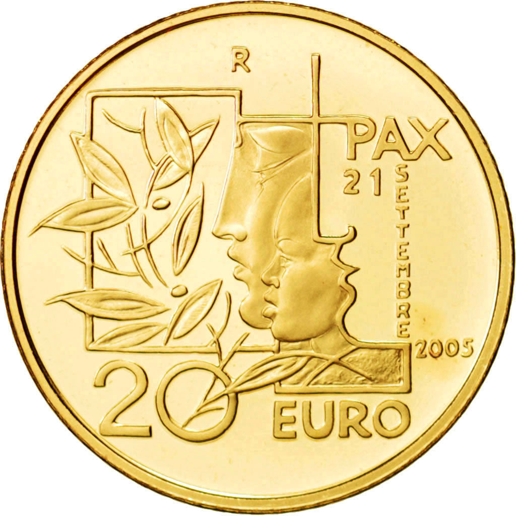 San Marino, 20 Euro, 2005, ONU, Proof, Gold, KM:470