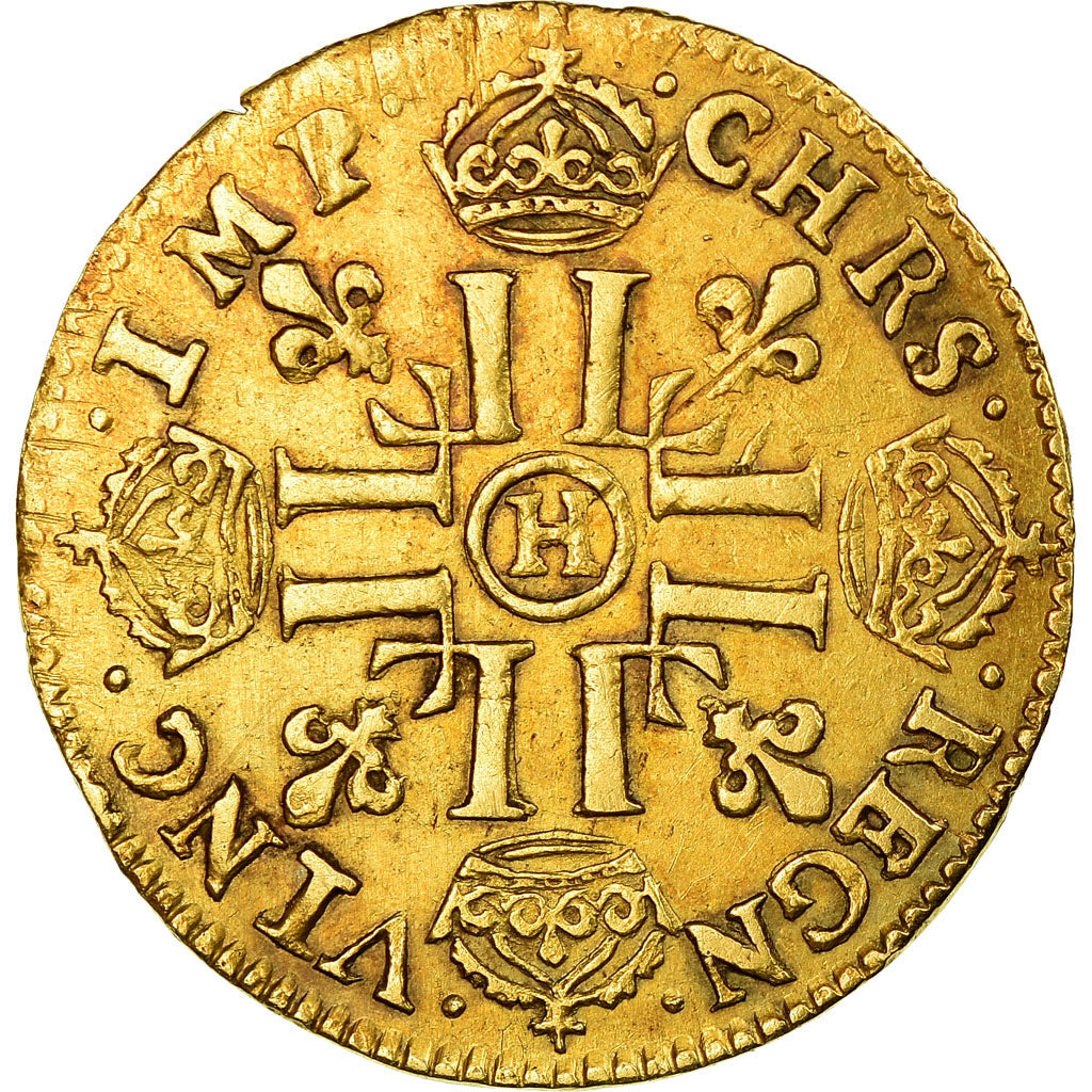 Münze, Frankreich, Louis XIV, Louis d'or à la mèche longue, Louis d'Or, 1651