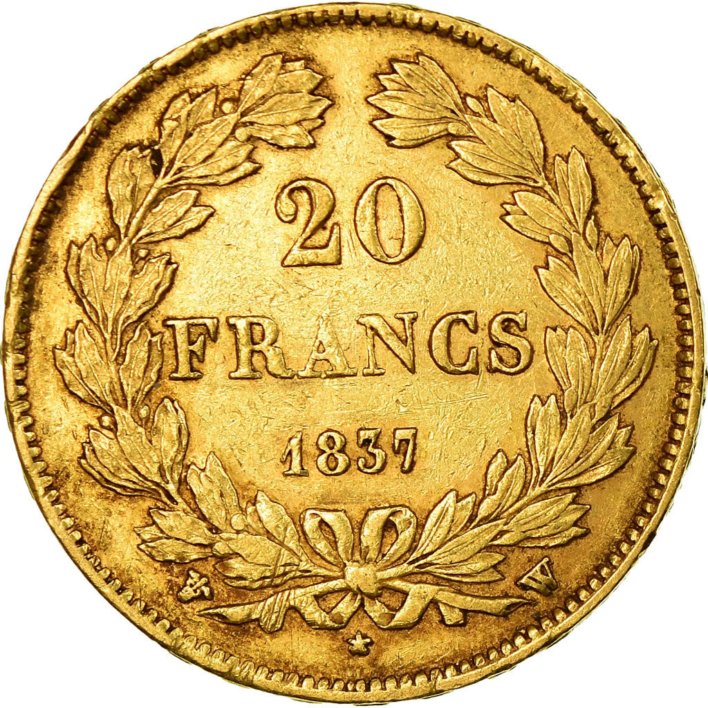 Coin, France, Louis-Philippe, 20 Francs, 1837, Lille, EF(40-45), Gold, KM:750.5