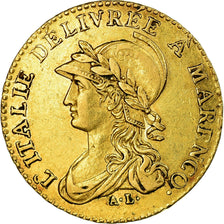 Moneta, DEPARTAMENTY WŁOSKIE, PIEDMONT REPUBLIC, 20 Francs, An 10, Marengo