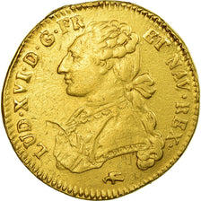 Coin, France, Louis XVI, Double louis d'or au buste habillé, 1776, Lyon