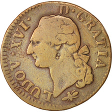 France, Louis XVI, Sol, 1791 D, Lyon, KM:578.5