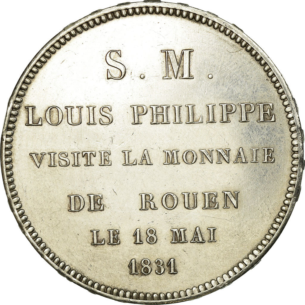 Munten, Frankrijk, Louis-Philippe, Visite la Monnaie, 5 Francs, 1831, Rouen, PR