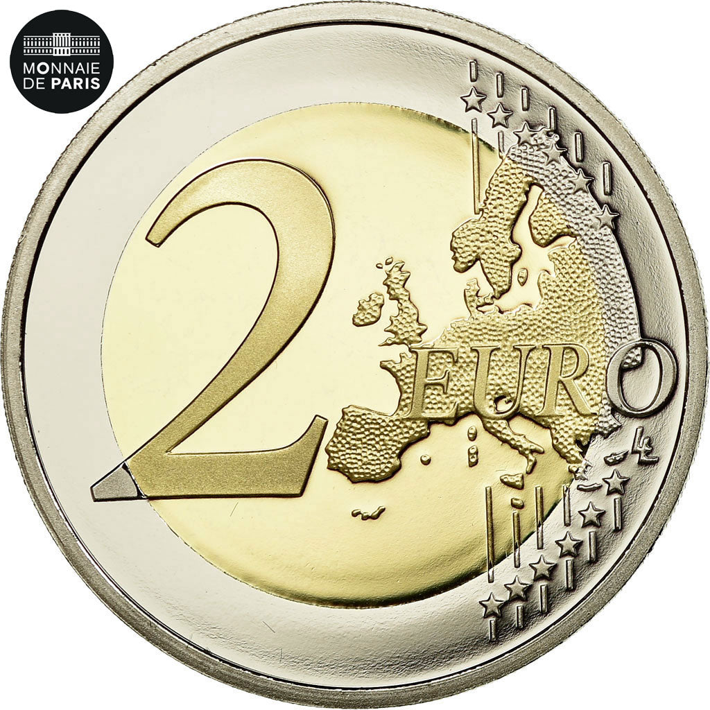 France, Monnaie de Paris, 2 Euro, Chute du Mur de Berlin, 2019, BE, Bimetallic