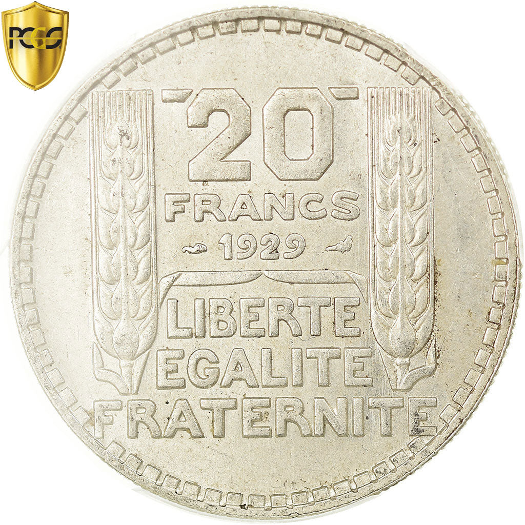 Monnaie, France, Turin, 20 Francs, 1929, Paris, PCGS, MS62, Argent, KM:879
