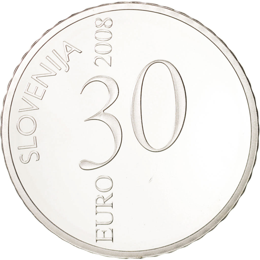 Slovenia, 30 Euro, 2008, Vodnik, Silver, KM:76