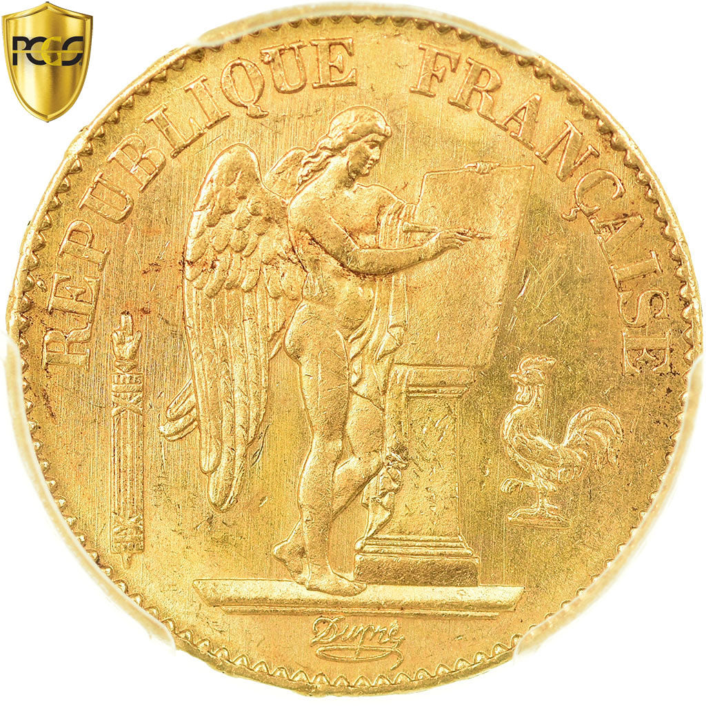 Münze, Frankreich, Génie, 20 Francs, 1876, Paris, PCGS, MS65, STGL, Gold