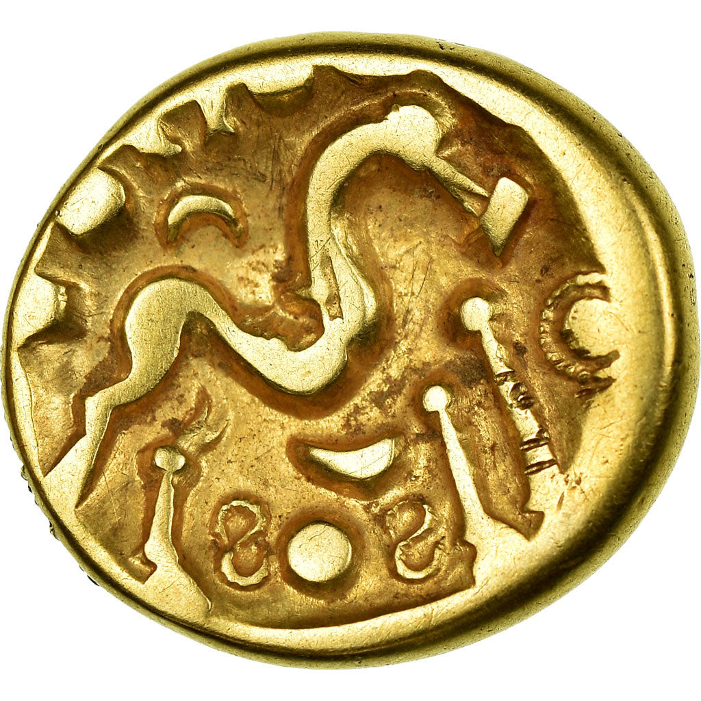 Coin, Ambiani, Stater, aux esses, VF(30-35), Gold, Delestrée:242