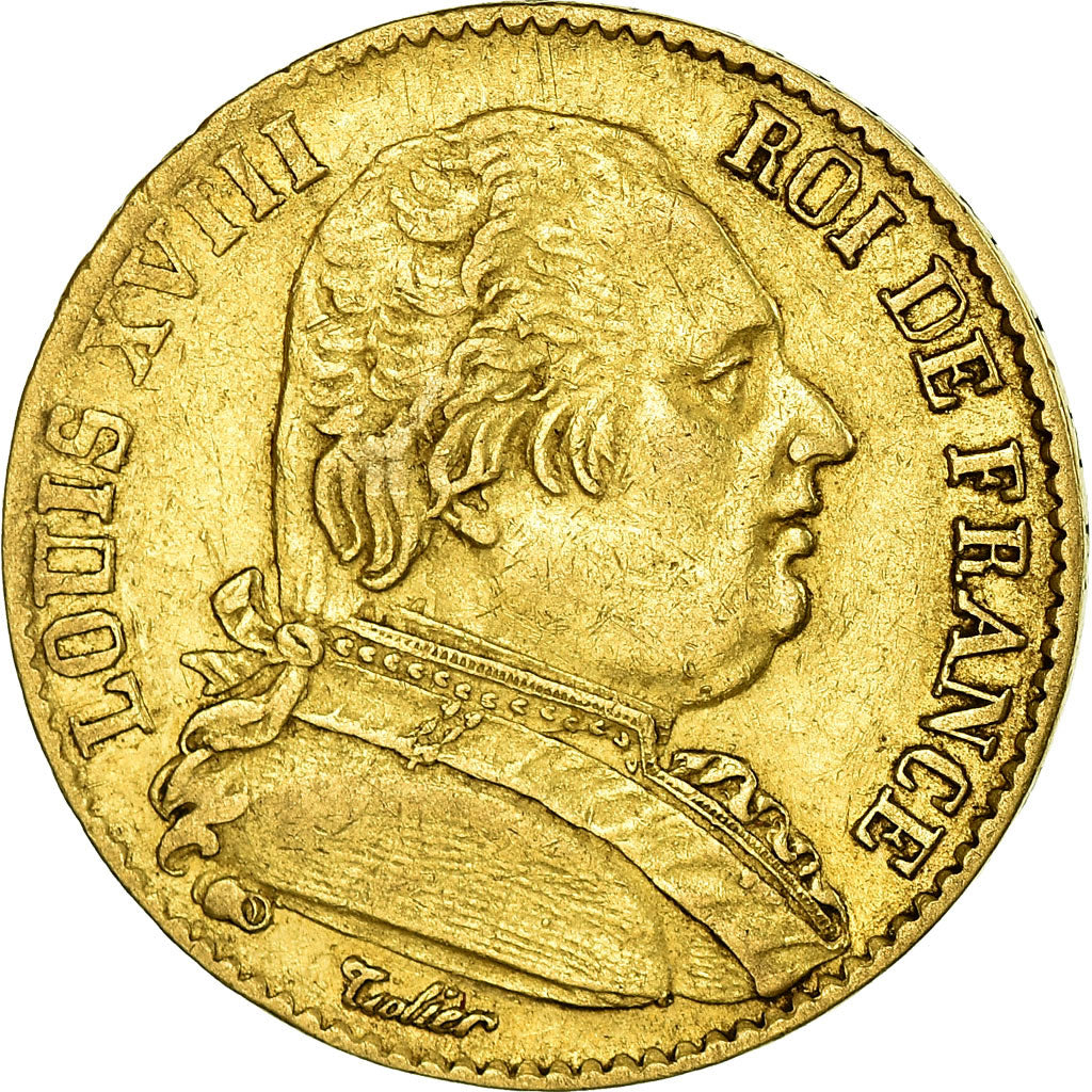 Moneta, Francia, Louis XVIII, Louis XVIII, 20 Francs, 1815, Lille, BB, Oro
