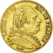 Moneta, Francia, Louis XVIII, Louis XVIII, 20 Francs, 1815, Lille, BB, Oro