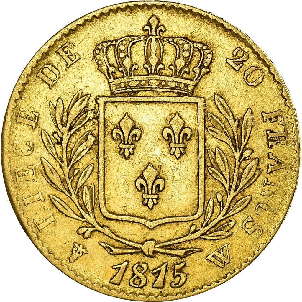 Moneta, Francia, Louis XVIII, Louis XVIII, 20 Francs, 1815, Lille, BB, Oro