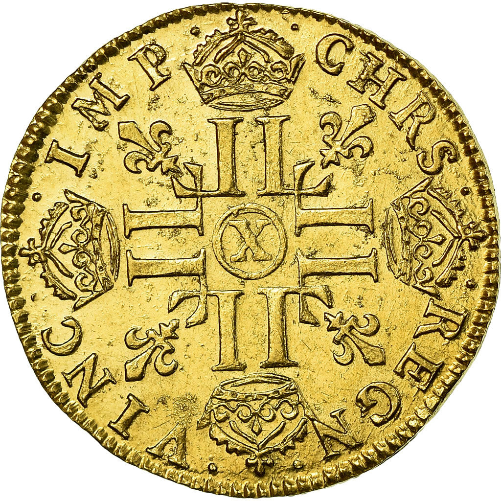 Moneta, Francja, Louis XIV, Louis d'or à la mèche longue, Louis d'Or, 1650