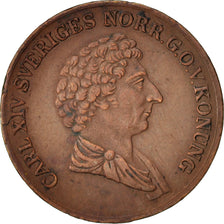 Münze, Schweden, Carl XIV Johan, Skilling, 1837, VZ, Kupfer, KM:642