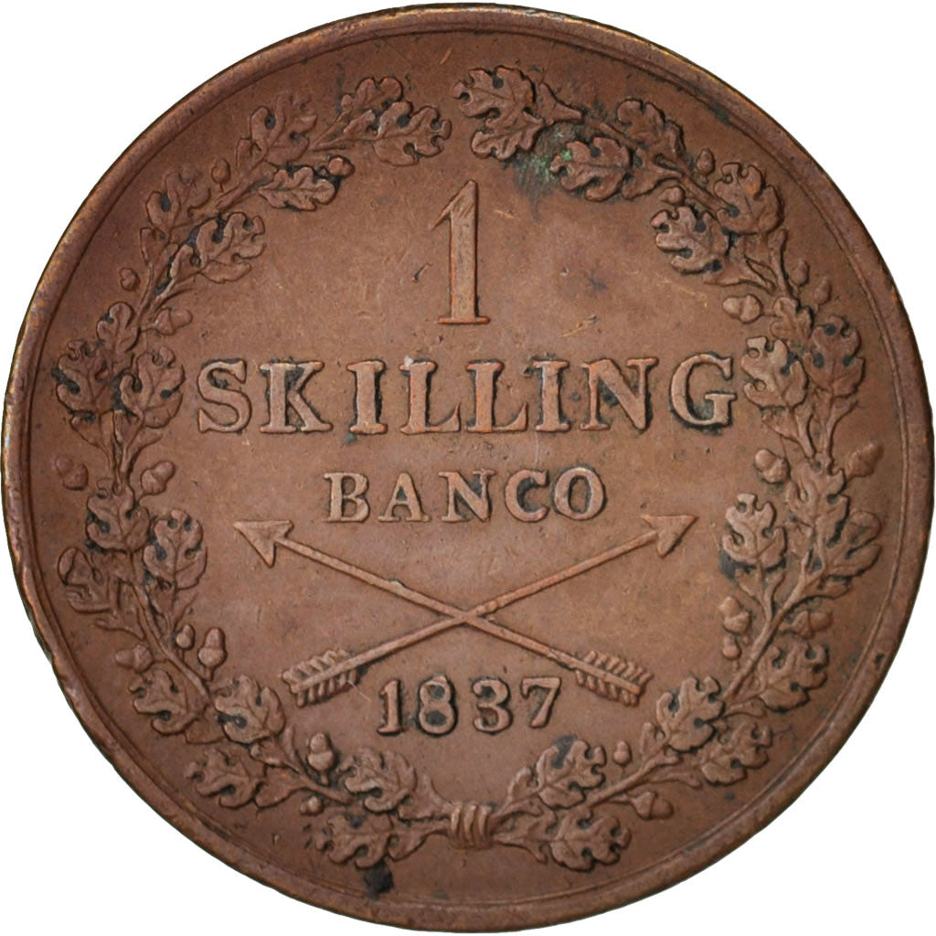 Monnaie, Suède, Carl XIV Johan, Skilling, 1837, SUP, Cuivre, KM:642