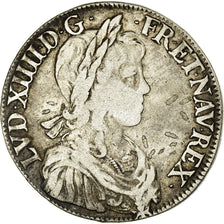 Moneta, Francia, Louis XIV, Écu à la mèche longue, Ecu, 1648, Rouen, MB