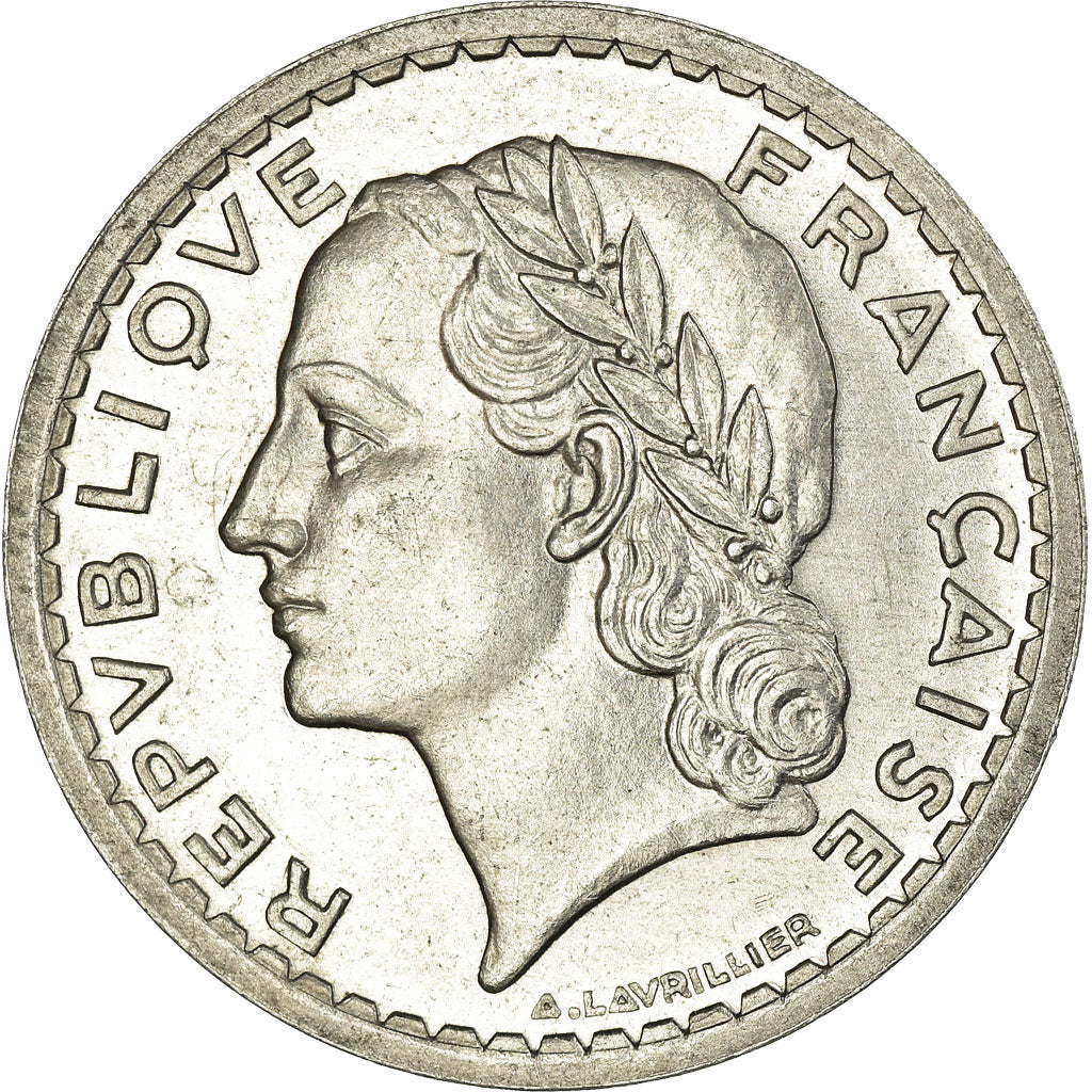 Münze, Frankreich, Lavrillier, 5 Francs, 1945, ESSAI, VZ, Aluminium, KM:E89