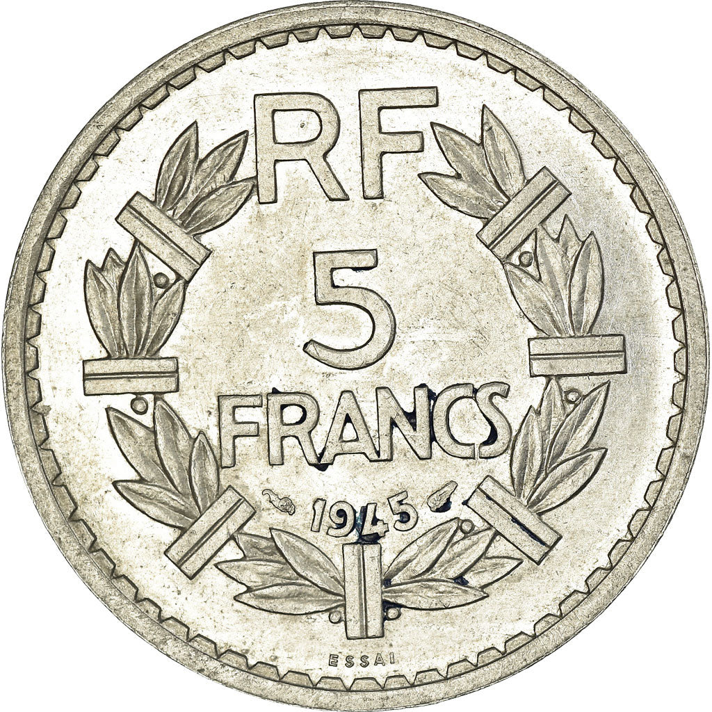 Münze, Frankreich, Lavrillier, 5 Francs, 1945, ESSAI, VZ, Aluminium, KM:E89