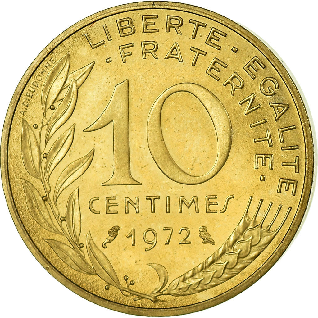 Monnaie, France, 10 Centimes, 1972, Piéfort, SPL, Aluminum-Bronze, KM:P443