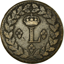 Coin, France, Louis XVIII, Decime, 1815, Strasbourg, VF(30-35), Bronze, KM:701