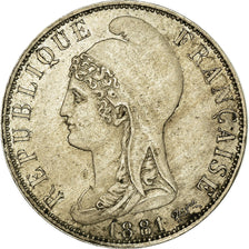 Moneta, Francia, Dupré, 20 Centimes, 1881, ESSAI, BB, Alpacca, Gadoury:312