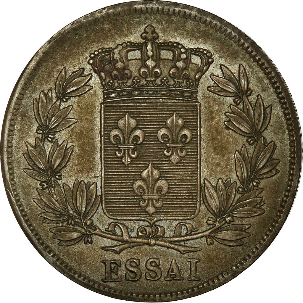 Coin, France, Louis XVIII, Type à l'écu, 5 Centimes, ESSAI, AU(55-58), Bronze