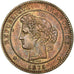 Monnaie, France, Cérès, 10 Centimes, 1875, Bordeaux, TTB, Bronze