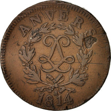 FRENCH STATES, ANTWERP, 10 Centimes, 1814, KM:7.2