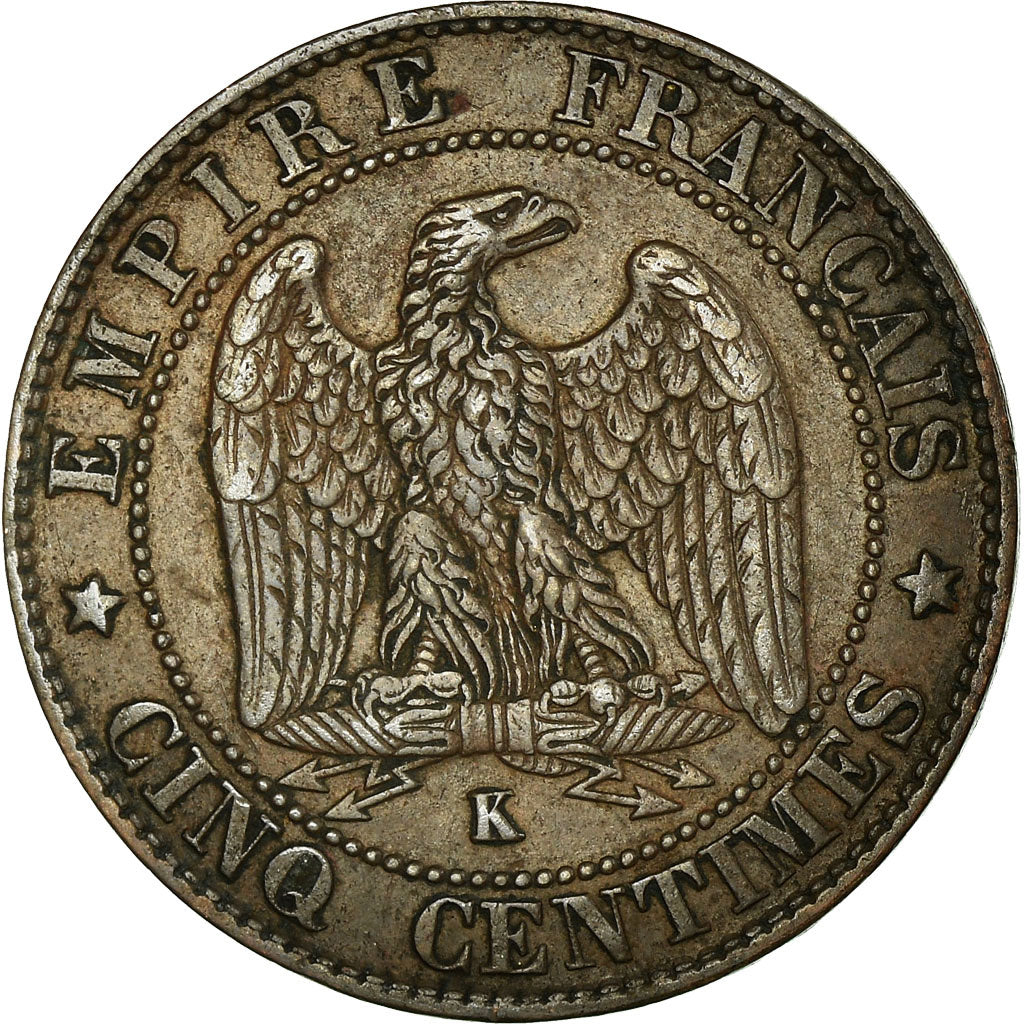 Monnaie, France, Napoleon III, Napoléon III, 5 Centimes, 1855, Bordeaux, TTB