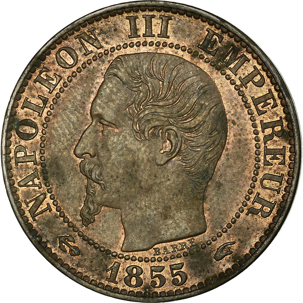 Munten, Frankrijk, Napoleon III, Napoléon III, 5 Centimes, 1855, Paris, PR