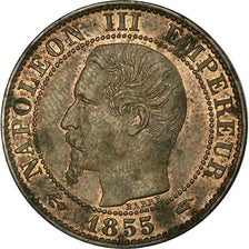 Moeda, França, Napoleon III, Napoléon III, 5 Centimes, 1855, Paris, AU(55-58)