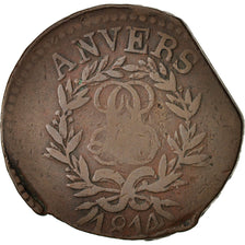 FRENCH STATES, ANTWERP, 10 Centimes, 1814, KM:7.1