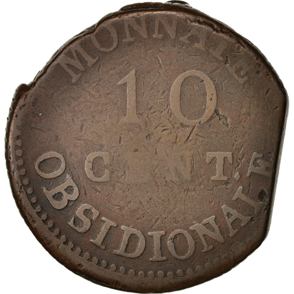FRENCH STATES, ANTWERP, 10 Centimes, 1814, KM:7.1