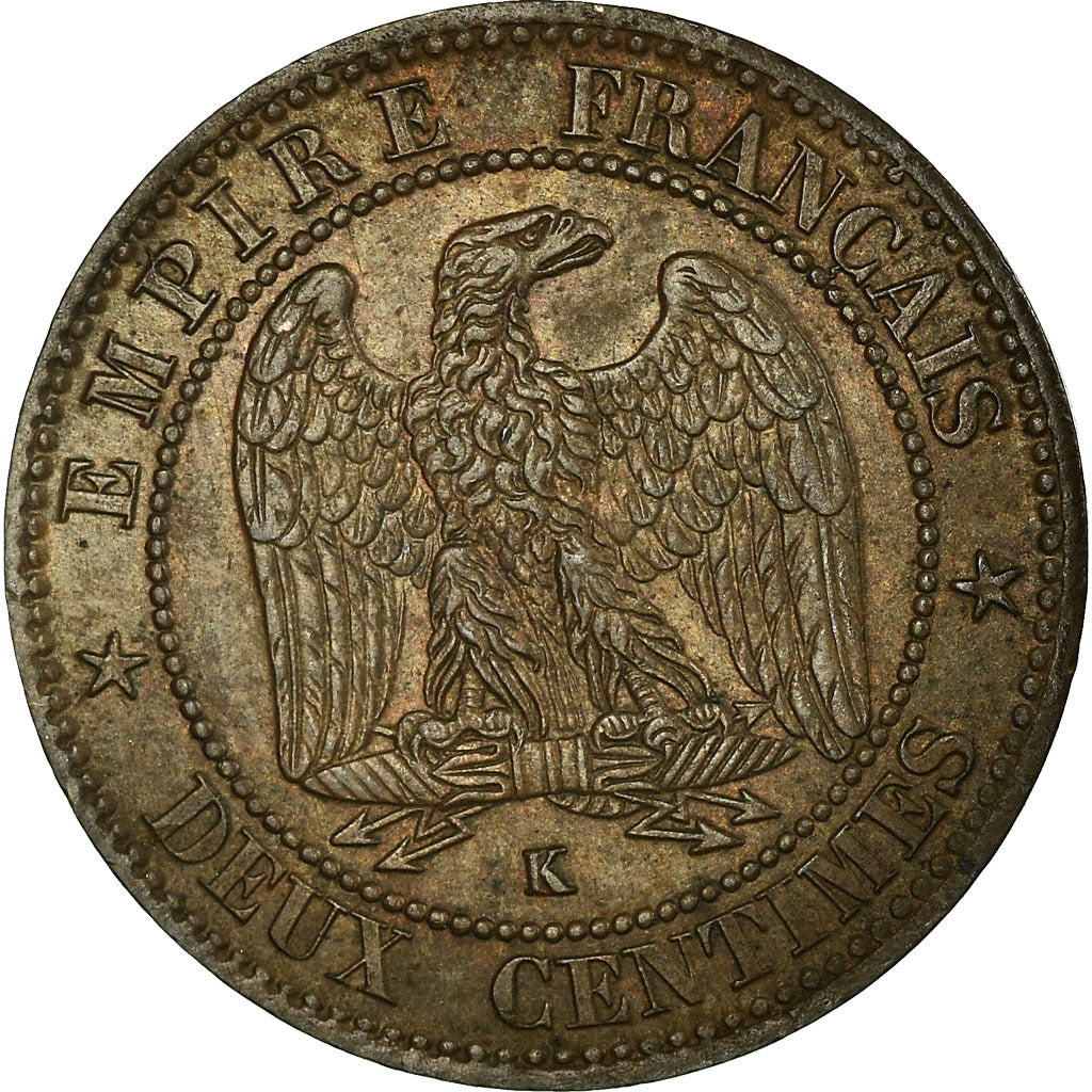 Moneda, Francia, Napoleon III, Napoléon III, 2 Centimes, 1861, Bordeaux, EBC