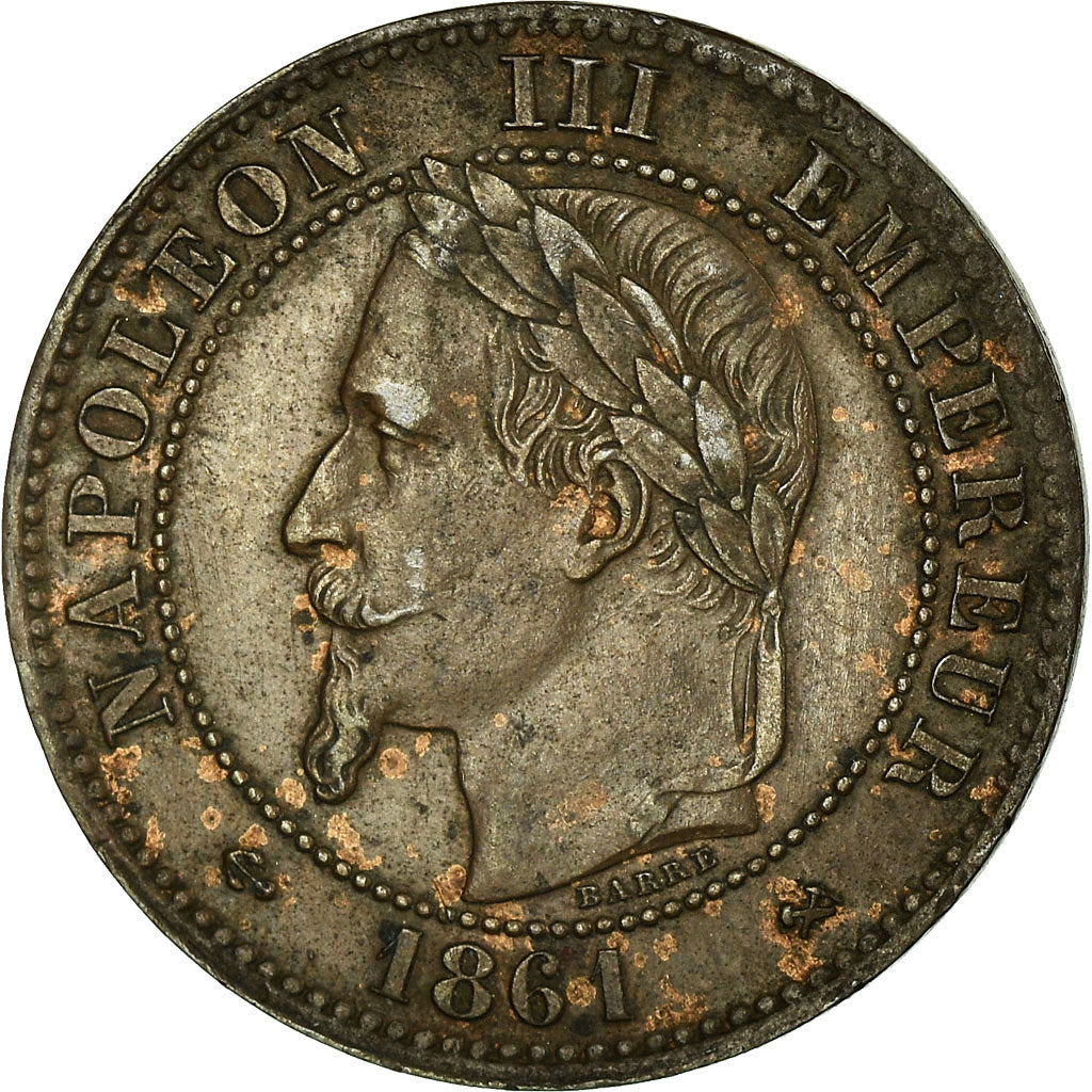 Moneta, Francja, Napoleon III, Napoléon III, 2 Centimes, 1861, Bordeaux