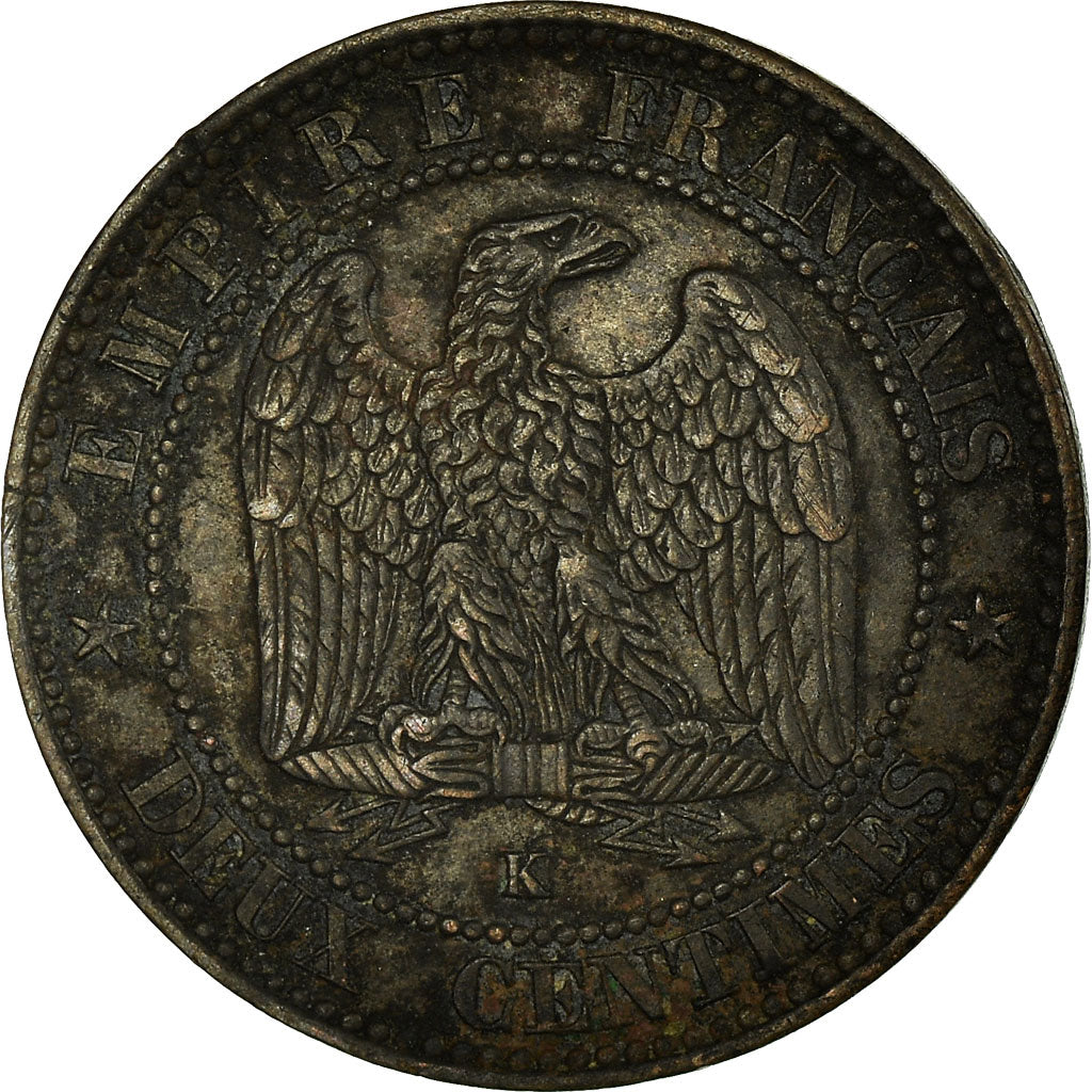 Coin, France, Napoleon III, Napoléon III, 2 Centimes, 1861, Bordeaux
