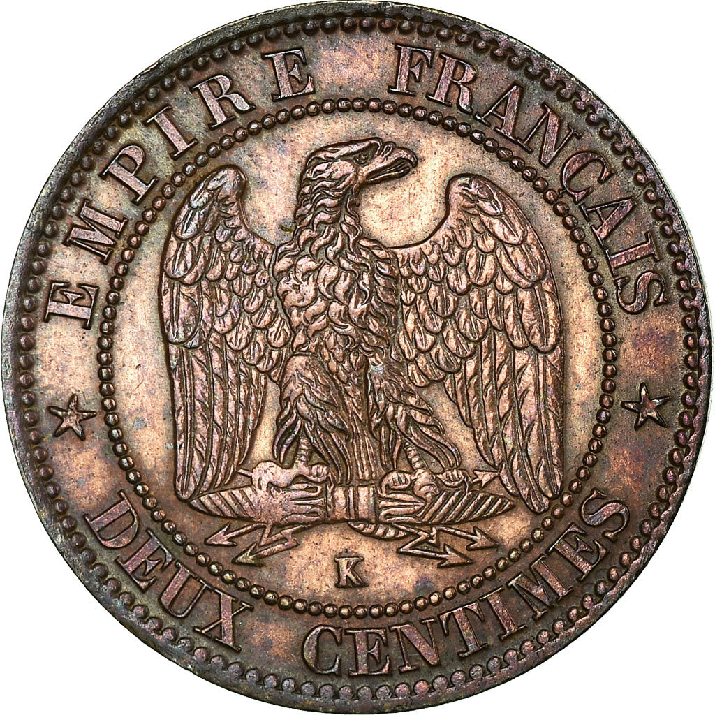 Coin, France, Napoleon III, Napoléon III, 2 Centimes, 1862, Bordeaux